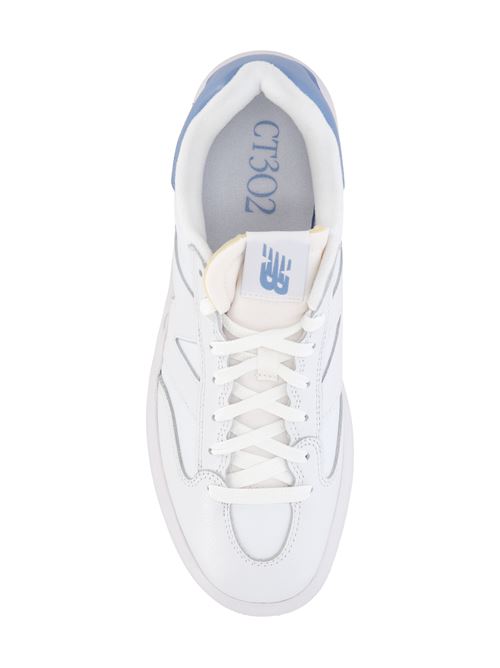 white leather pebbled texture panelled design New Balance | CT302CLDWHITE